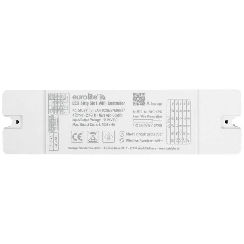 Eurolite Controller 240W 12V 24V Smart Home RGB W+CCT 16.4x4.4x2.5cm 1 St. - 4026397698237