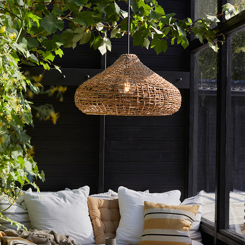 PR Home Außenleuchte Mira Gartenlampe Pendelleuchte Hängelampe braun Ø70cm - 7330976138616