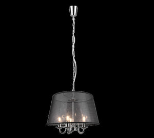 B-Ware Pendelleuchte Hängelampe Pendellampe Lindby Talisha Organza schwarz Lampe Eisen