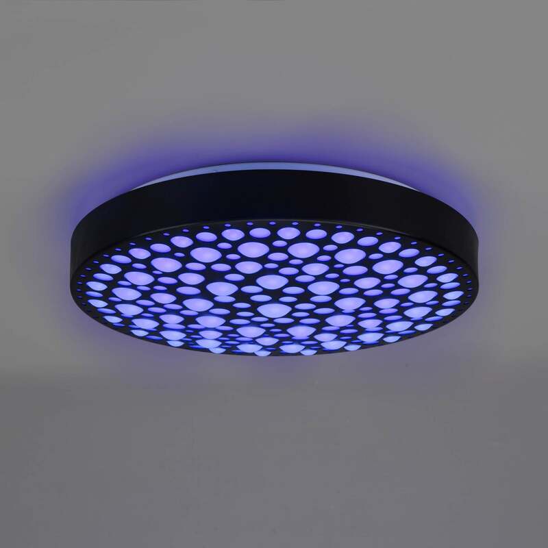 Reality Deckenlampe Chizu LED dimmbar RGB Lampe Leuchte schwarz Ø40,5cm - 4017807538328