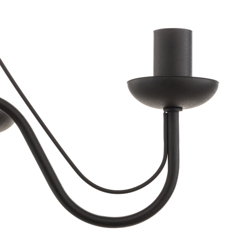 Euluna Kronleuchter Lampe Leuchte Wohnzimmerlampe Malbo fünfflammig E14 Schwarz - 5902349215174