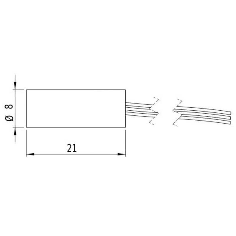 Picotronic Lasermodul DI650-0.4-5(8x21) Rot Punkt 0.4mW Aluminium 5V 10m - 4260129043456