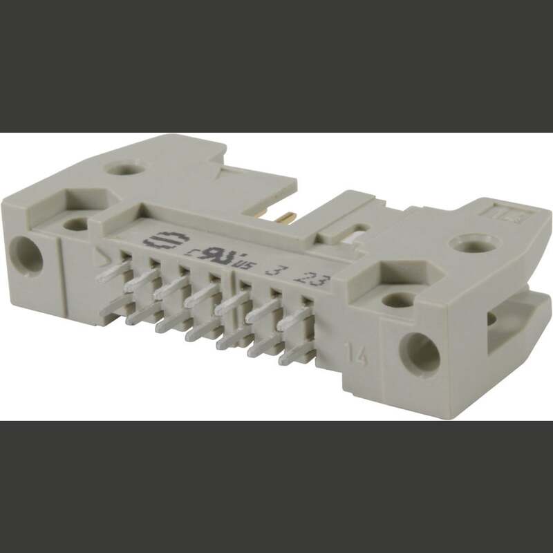 Harting Messerleiste Stiftleiste Leiterplatten grau 6pol 2 Reihen 100 STÜCK - 2050009673482