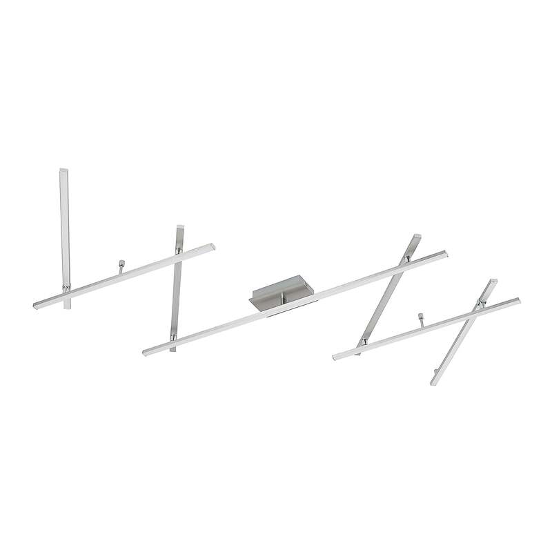 Lindby Deckenleuchte Deckenlampe LED Kerem Nickel Stahl Wohnzimmer Schlafzimmer - 4251096595604