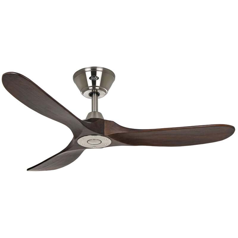 Casafan Deckenventilator Eco Genuino leise Fernbedienung chrom/nussbaum 122 cm - 4024397368280