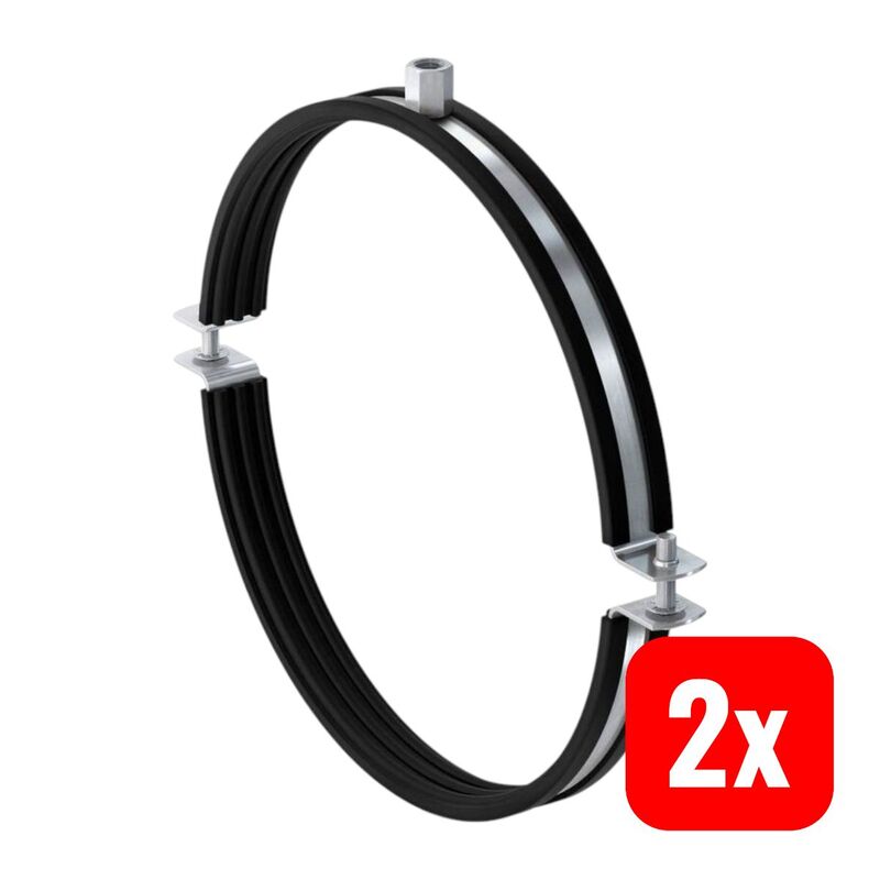 Fischer Lüftungskanalschelle LGS 710 Schalldämmeinlage Stahl M8 M10 1 Stück - 4048962301366