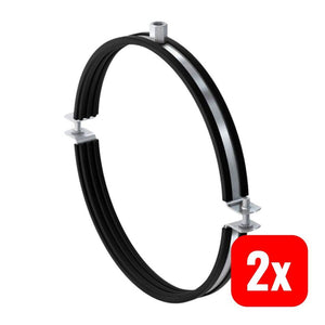 B-Ware Fischer Lüftungskanalschelle LGS 710 Schalldämmeinlage Stahl M8 M10 1 Stück