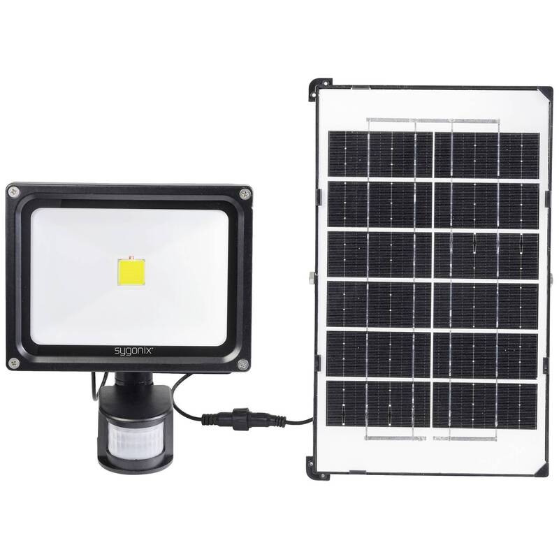 Sygonix SY-5461110 Solar-Spot mit Bewegungsmelder 30 W Neutralweiß Schwarz Solar - 4064161240350