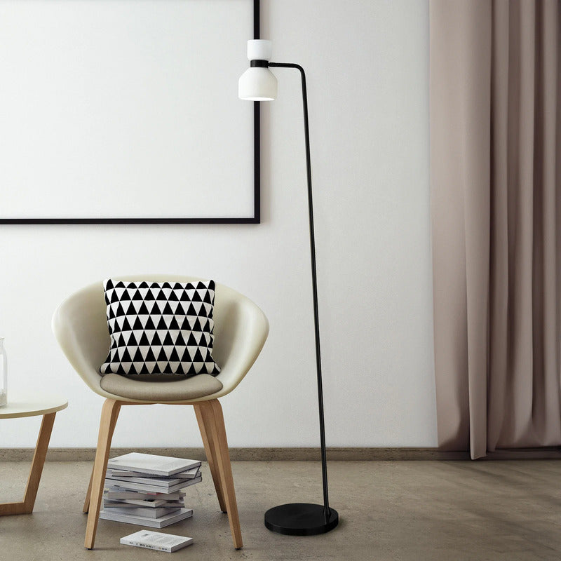 miloox by Sforzin Stehlampe Fifty LED dimmbar schwarz opalweiß 162cm Höhe - 8055304890361
