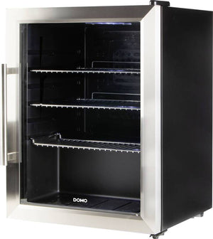 B-Ware Domo Bar-Kühlschrank Party-Kühler Glastür Schwarz DO91609BK 60L Energieklasse D