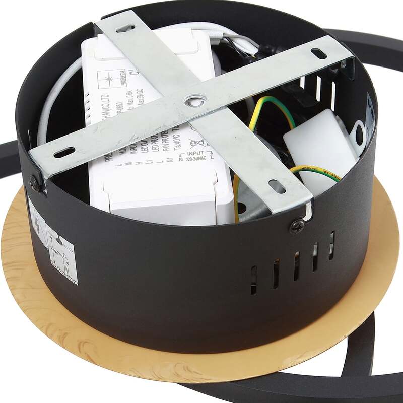 Lindby Deckenventilator Lomana LED Ventilator dimmbar schwarz CCT für Räume 15m² - 4251911780086