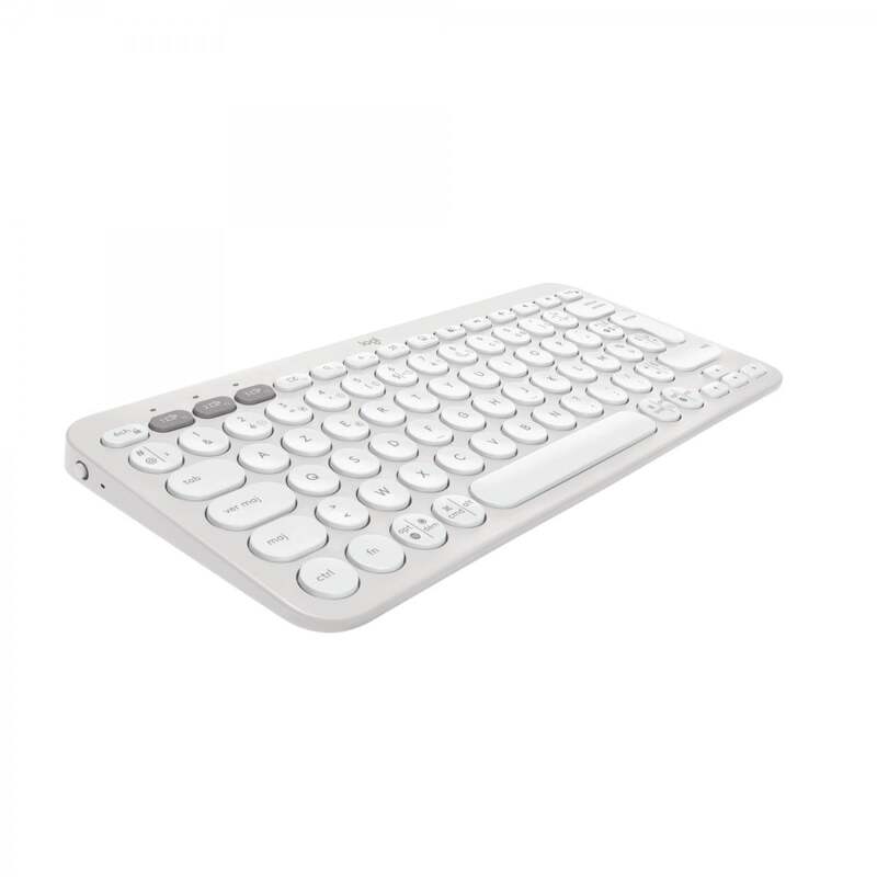 Logitech Tastatur Keyboard Universal Bluetooth QWERTY US International Weiß Mini - 5099206110878