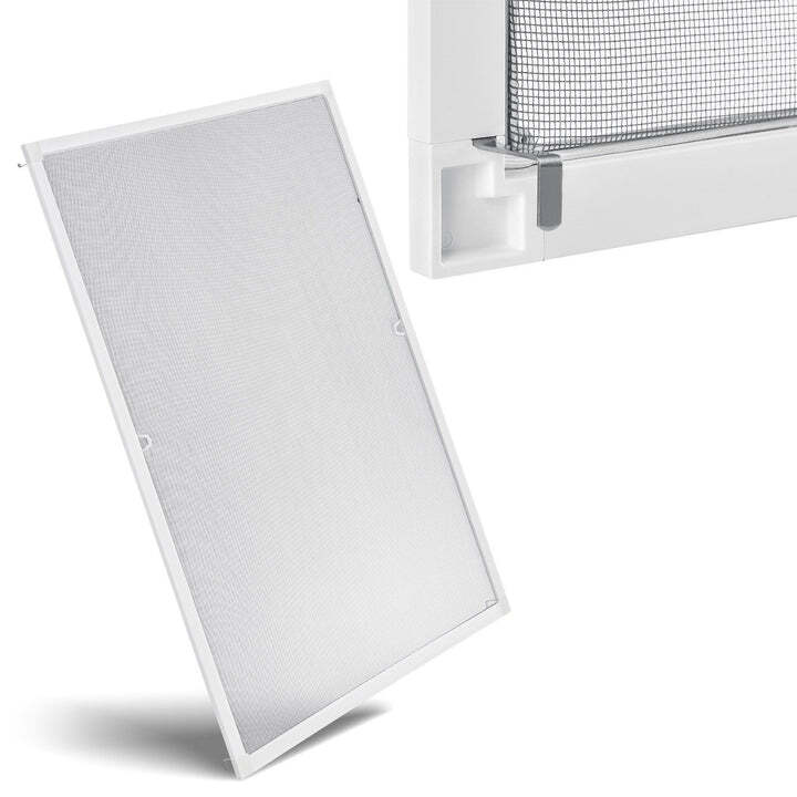 Fliegengitter Insektenschutz Aluminiumrahmen 100x120cm weiß für Fenster - 4260304768495