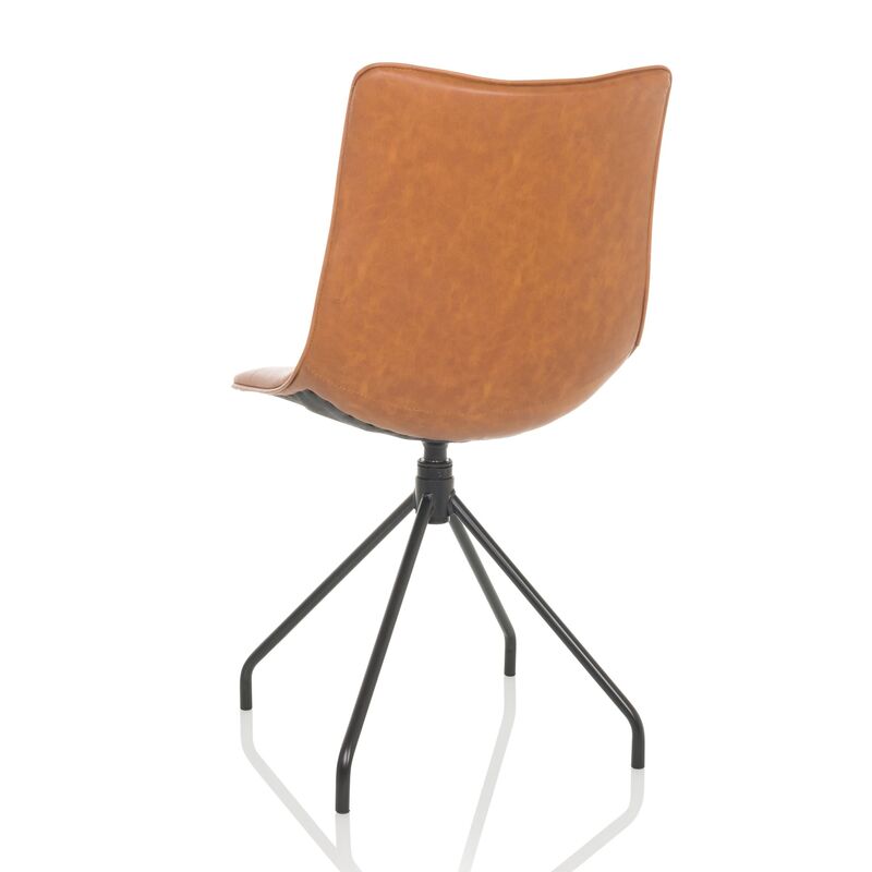 hjh OFFICE Besucherstuhl TARVISO PU braun Stuhl Kunstleder drehbar bequem - 4064323037095
