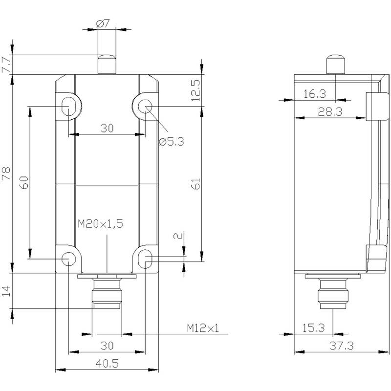 Siemens Basisschalter Positionsschalter Endschalter 3SE5 Metallgehäuse ohne Kopf - 4011209692770