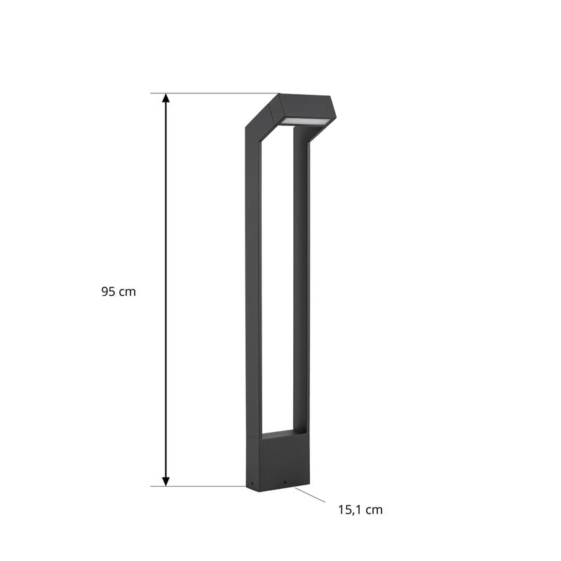 Arcchio Wegeleuchte Wegelampe LED dunkelgrau Gartenleuchte Außenleuchte Glas - 4255830906596