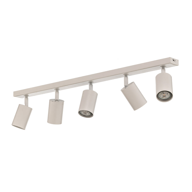 Deckenstrahler Zoom 5-flammig LED dimmbar Stahl weiß 80cm 6cm Höhe 16cm - 5907554416583