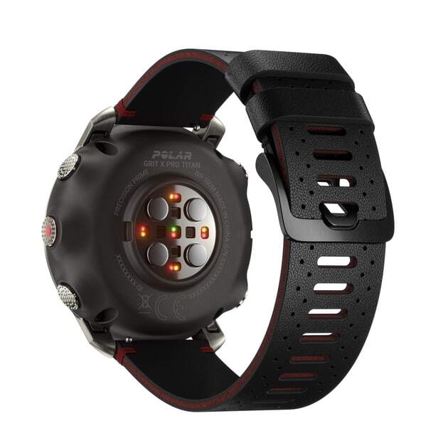 Polar Smartwatch Grit X Pro Titan M/L schwarz FKM Leder 100m wasserdicht GPS - 0725882058726