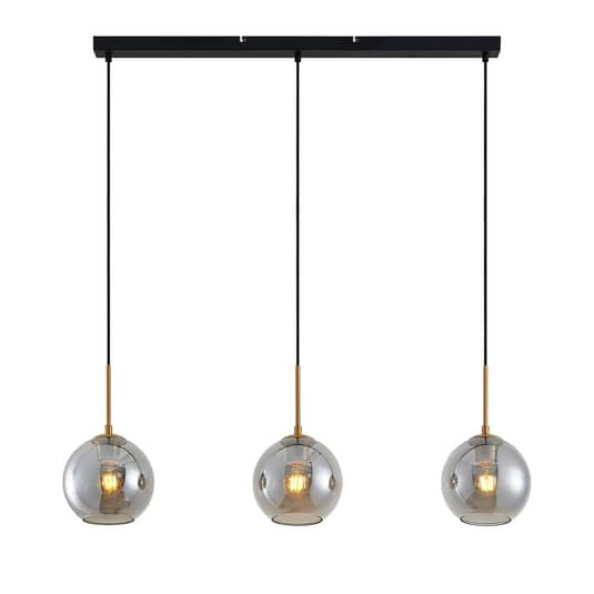Lindby Hiwana Hängeleuchte Deckenlampe Pendelleuchte Lampe Leuchte E27 Rauchglas - 4251096598261