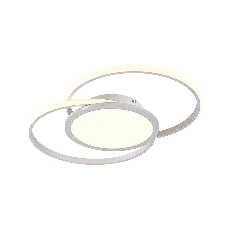 Lucande Deckenlampe LED Senne dimmbar silber Aluminium 63cm Leuchte Licht - 4251096597639