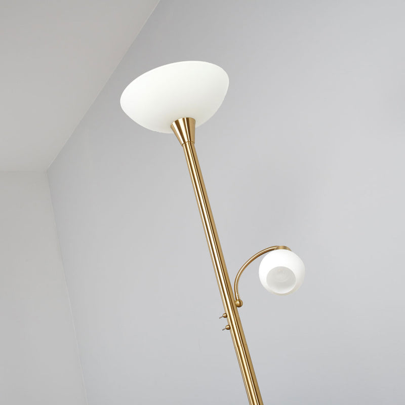 Lindby Stehlampe Elaina Leselicht LED Stehleuchte messing 183cm E27 Deckenfluter - 6291106552539