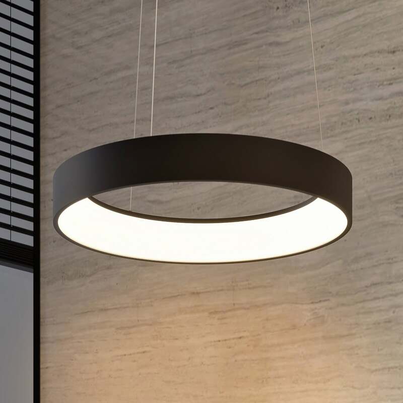 Arcchio Pendelleuchte Hängelampe LED Lampe Aleksi schwarz Eisen Kunststoff 60 cm - 4251911701975
