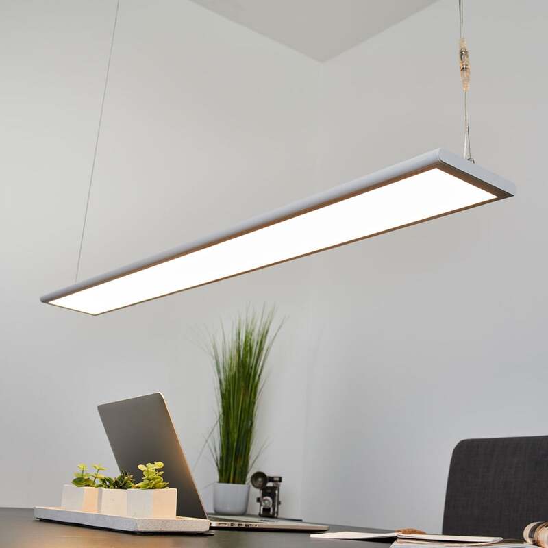 Arcchio Hängeleuchte Samu LED Pendelleuchte dimmbar Aluminium 120cm weiß 3000K - 4251096531107