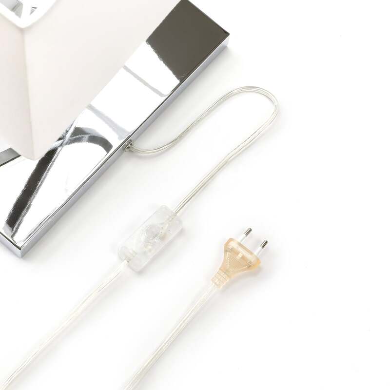 Lucande Tischleuchte Evaine LED Lampe Tischlampe Leuchte chrom weiß 66cm - 4251096566642