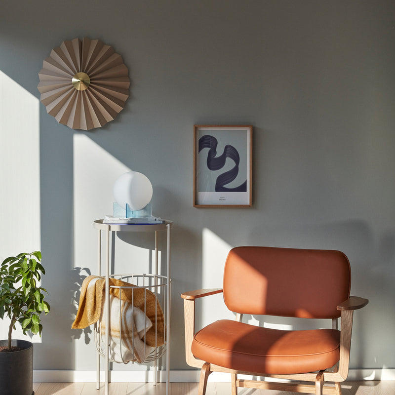 Hübsch Wandleuchte Pliss LED Wandlampe Leuchte dimmbar beige 48cm Ø 250cm Kabel - 5712772112786