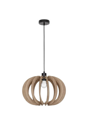 B-Ware Nova Luce Pendelleuchte Hängeleuchte OTTOLINE E27 LED Braun dimmbar Ø 40cm Lampe
