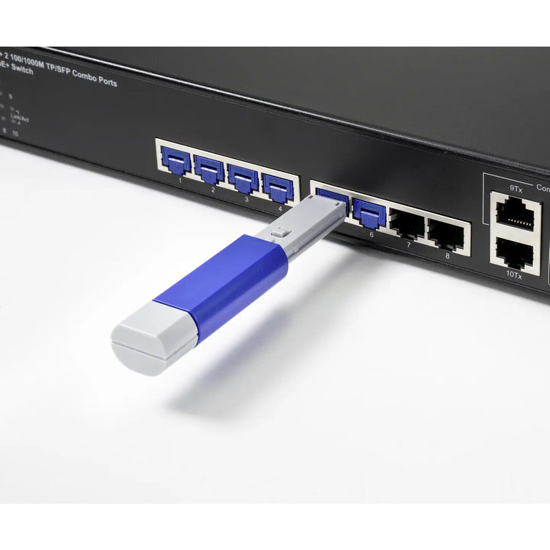Renkforce RJ45 LAN Port Schloss Steckerschloss Blau 12er Set RF-4695228 Schutz - 4064161162409