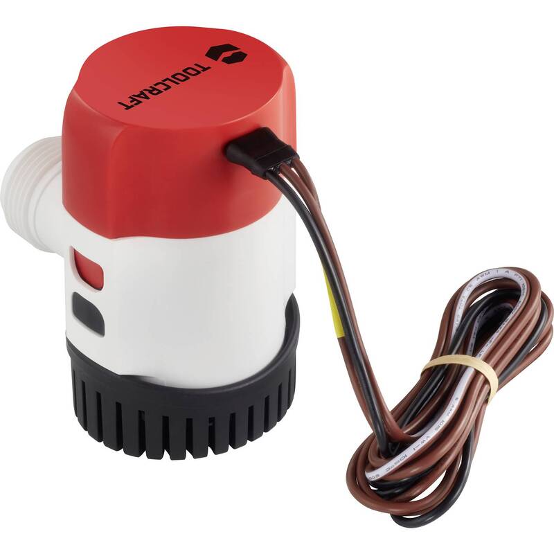 Toolcraft Niedervolt-Tauchpumpe 3028l/h 12V DC Wasserpumpe mit Sensor 3m Höhe - 4064161189123