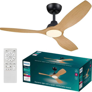 B-Ware Philips Ventilator Deckenventilator LED Lüfter Olas holz schwarz Fernbedienung