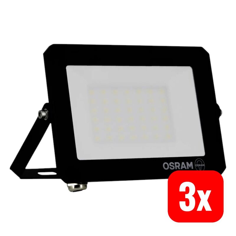 OSRAM FLOODLIGHT LUX 30W 830 Schwarz LED Flutlichtstrahler IP65 2700 lm - 4099854489624