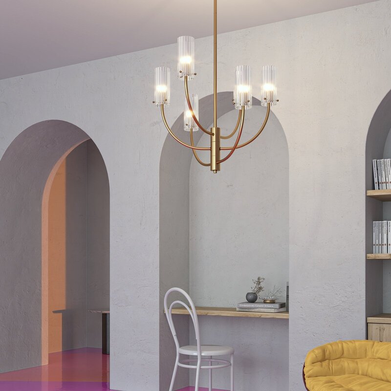Maytoni Arco Hängeleuchte Hängeleuchte Lampe Kronleuchter 6-flmg. G9 messing kla - 4251110034065