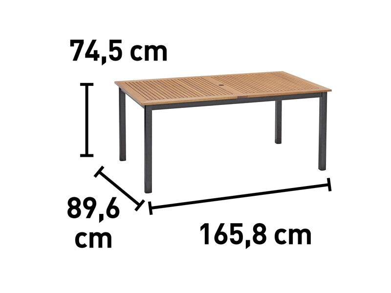 Gartentisch Bonlee Terrassentisch Eukalyptusholz wetterbeständig braun 166x90cm - 4007873339592