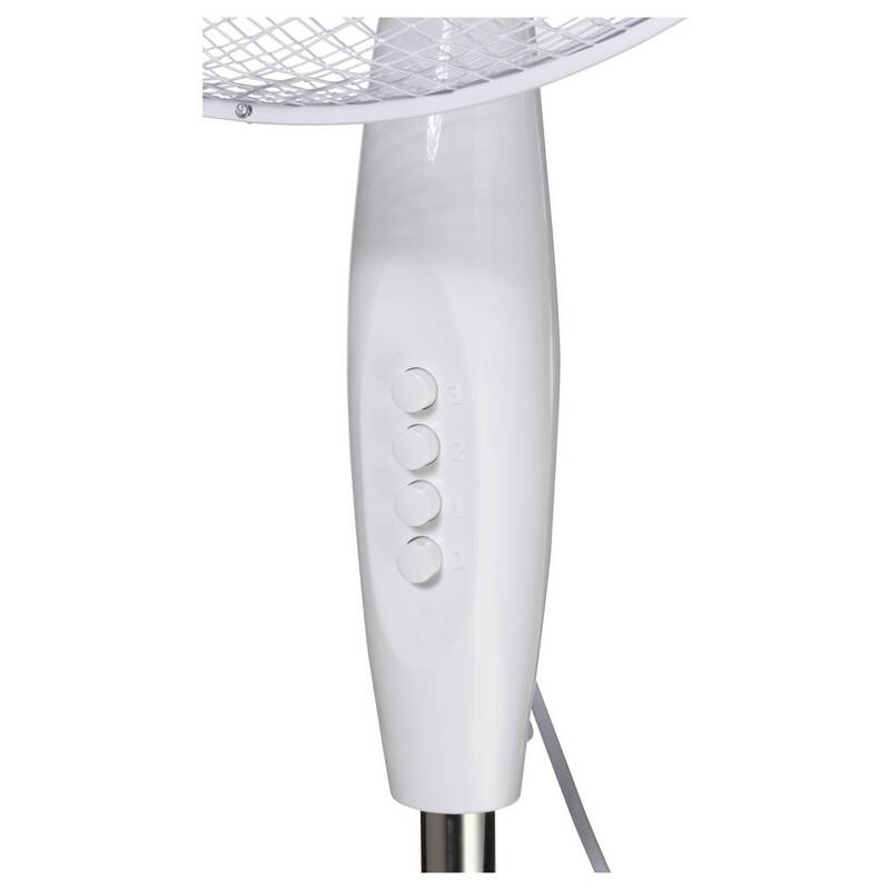 Sygonix Standventilator Ventilator Oszillierend Höhenverstellbar 50W Weiß Ø600mm - 4064161389530