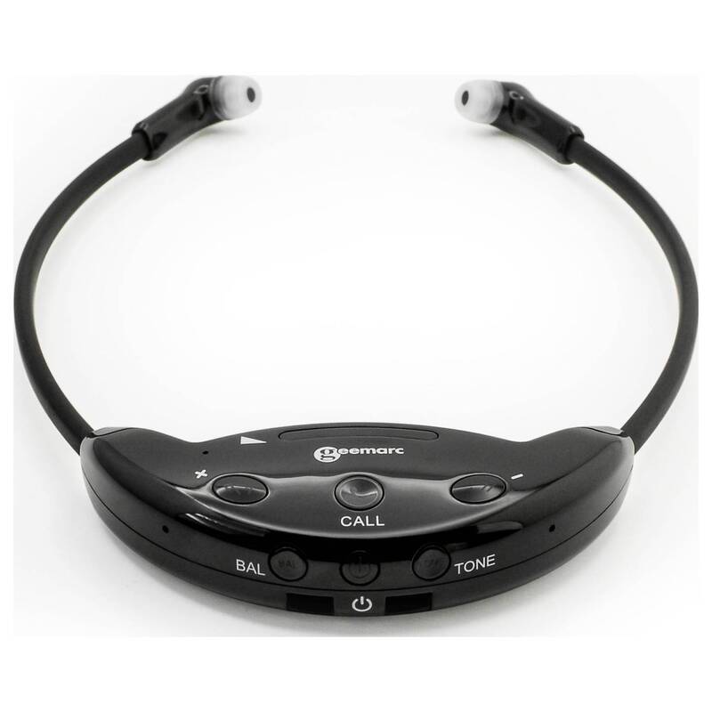 Geemarc CL7700 In Ear Kopfhörer Bluetooth HiFi mit Lautstärkeregelung schwarz - 3521350030105