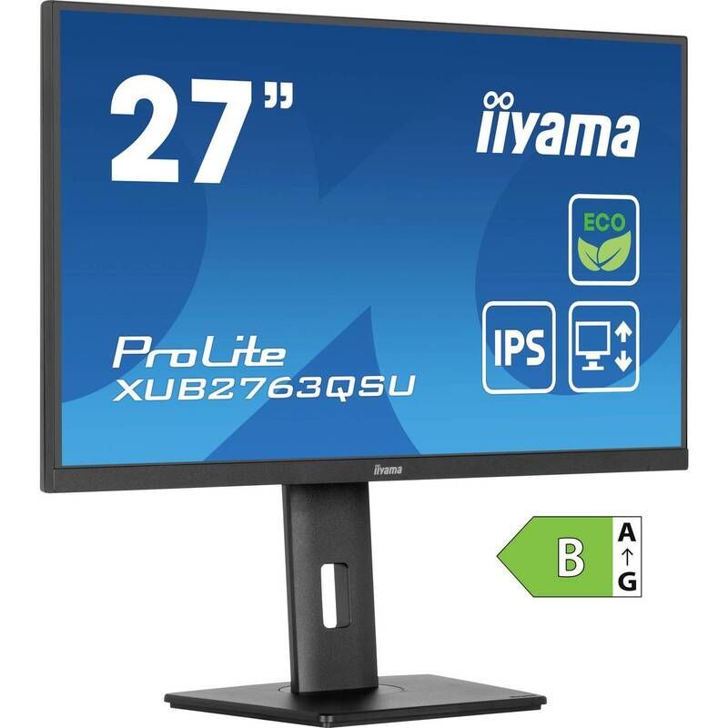 Iiyama Monitor Bildschirm ProLite XUB2763QSU-B1 27 Zoll 2560x1440 IPS schwarz - 4948570124282