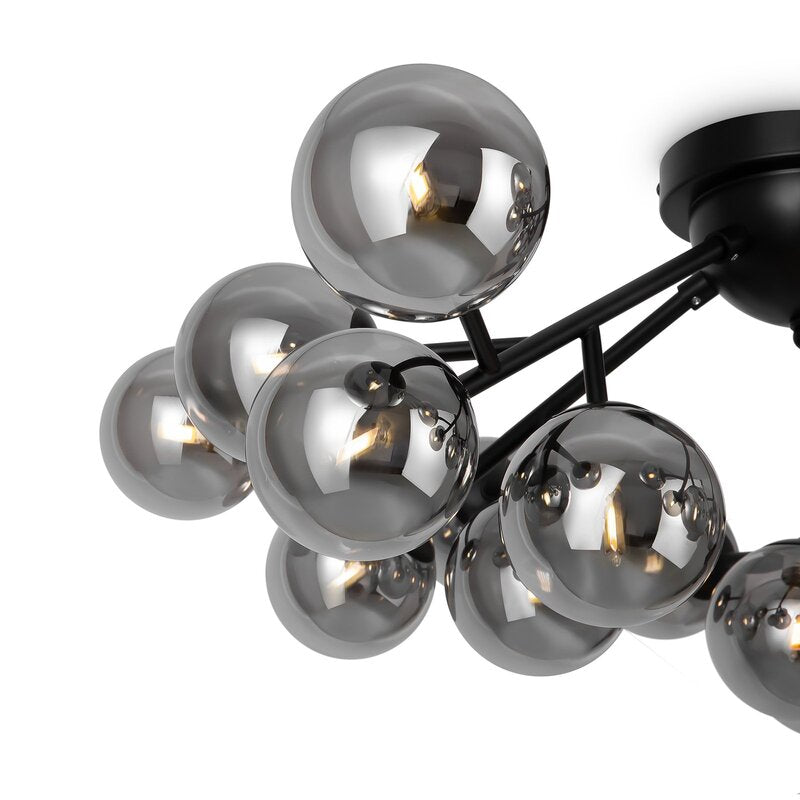 Maytoni Dallas Deckenlampe Leuchte Kronleuchter 20-flammig Höhe 25cm G9 schwarz - 4099776023500