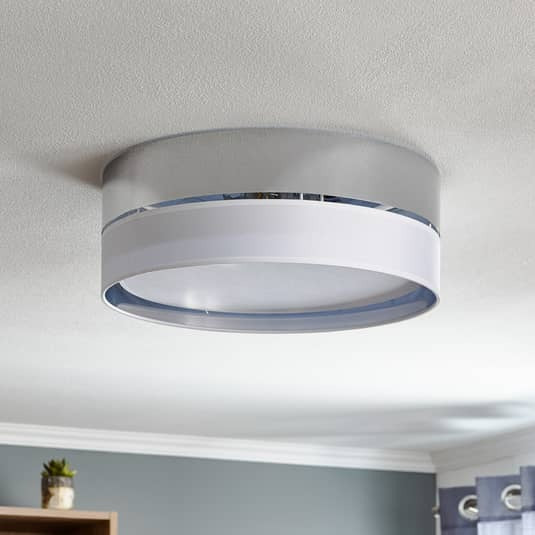 Euluna Deckenlampe Deckenlampe Leuchte Lampe 15W Hilton weiß/silber Ø45cm E27 - 5901780541811
