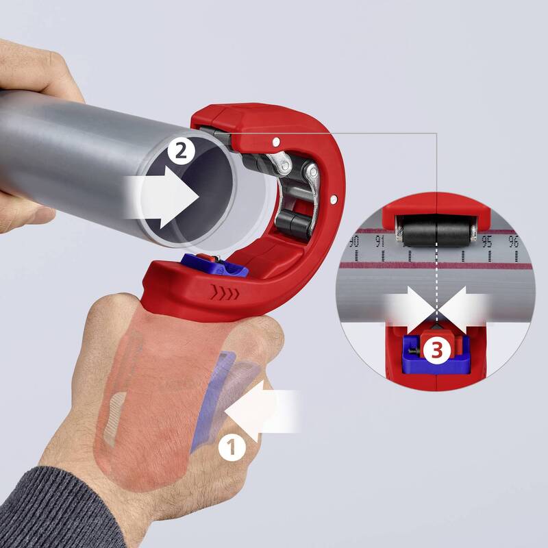 Knipex Rohrschneider 90 23 02 BK Kunststoffrohre 32-50mm Werkzeugstahl 202mm - 4003773092186