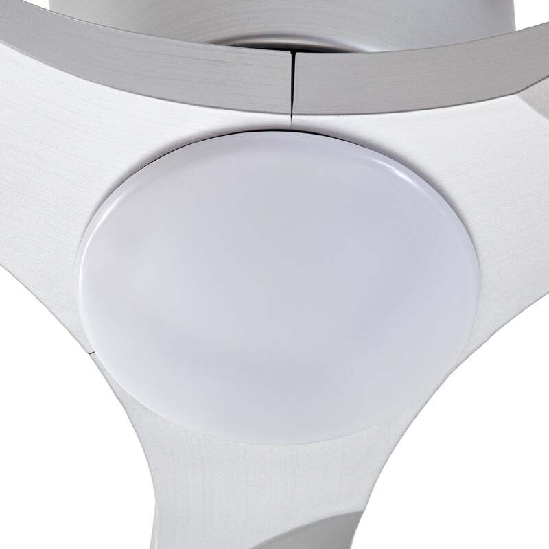 Lucande Deckenventilator Moneno Smart Ventilator LED dimmbar silber 131cm IP20 - 4255830913433