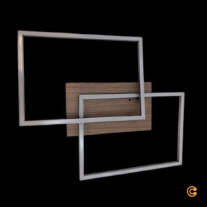 B-Ware JUST LIGHT Deckenleuchte Iven LED Lampe dimmbar Fernbedienung stahl holz