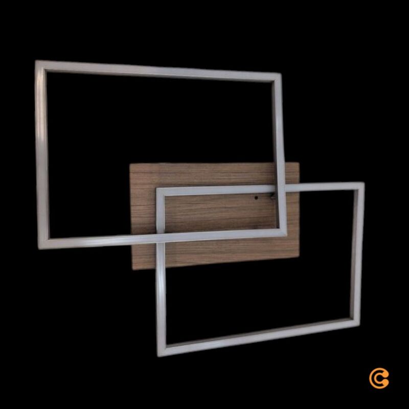 JUST LIGHT Deckenleuchte Iven LED Lampe dimmbar Fernbedienung stahl holz - 4043689971229