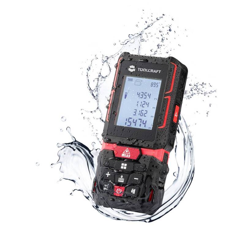 Toolcraft Laser-Entfernungsmesser LDM XG40 L 40m IP65 präzise Messungen 151g - 4064161331485