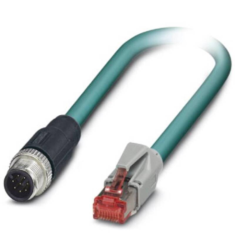 Phoenix Contact M12 RJ45 Netzwerk Patch Kabel CAT 6a SFTP 3 m Grün 5 STÜCK - 4046356656122