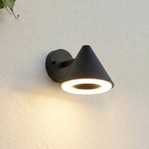 B-Ware Lindby Außenwandleuchte Soran LED Gartenlampe Wandleuchte schwarz IP44 12cm