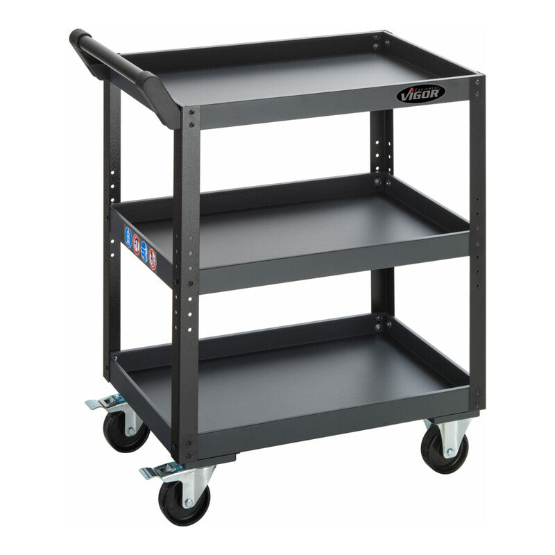 Vigor Servicewagen V4758 Werkstattwagen Stahlblech 120kg Tragkraft 7-fach - 4047728047586