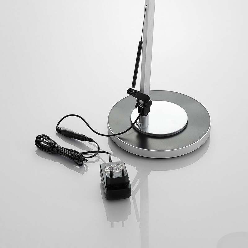 Lindby Tischlampe LED dimmbar Rilana verstellbar silber 12x46,5cm Leuchte Licht - 4251096559484